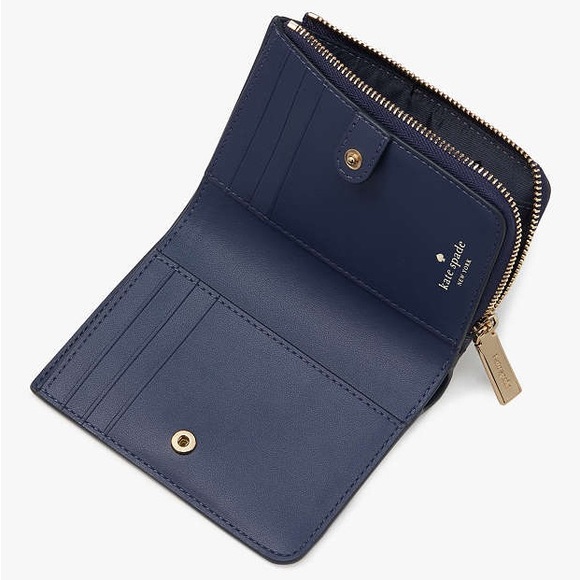 ♠️kate spade Madison Vase Floral Small L Zip Wallet, Blue Multi NWT - Picture 3 of 15